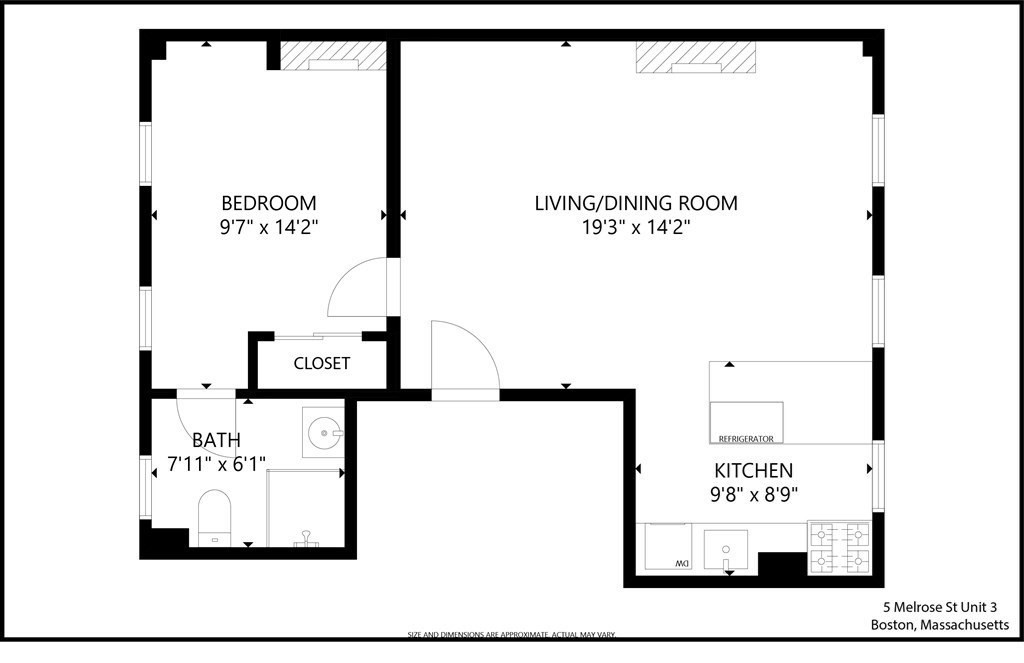1 bed, 1 bath apartment for rent at 5 Melrose St Unit 3, Back Bay — photo 20 of 20
