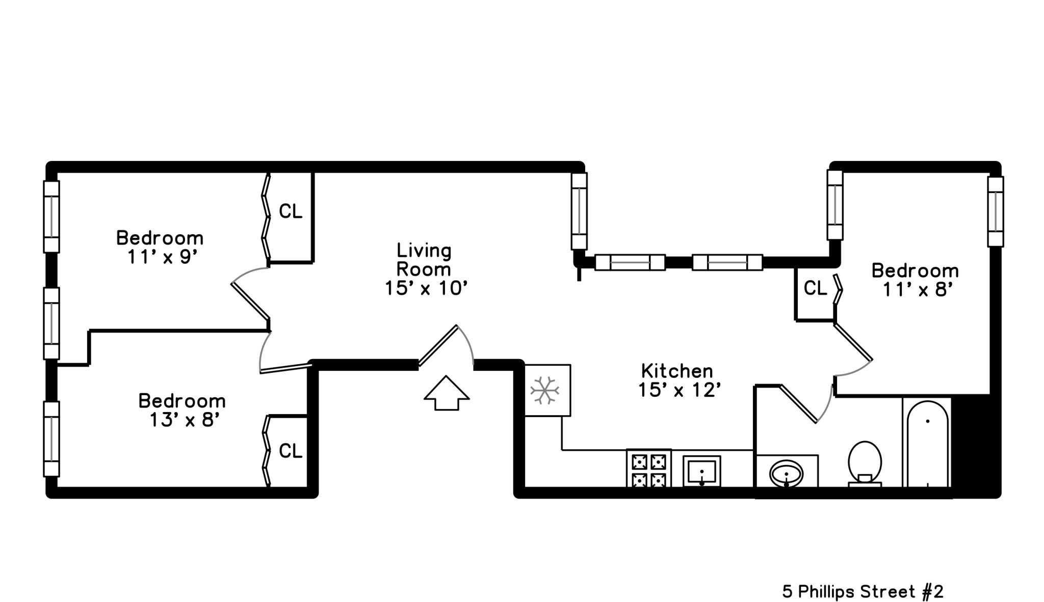 3 bed, 1 bath apartment for rent at 5 Phillips St Unit 2, Beacon Hill — photo 11 of 11