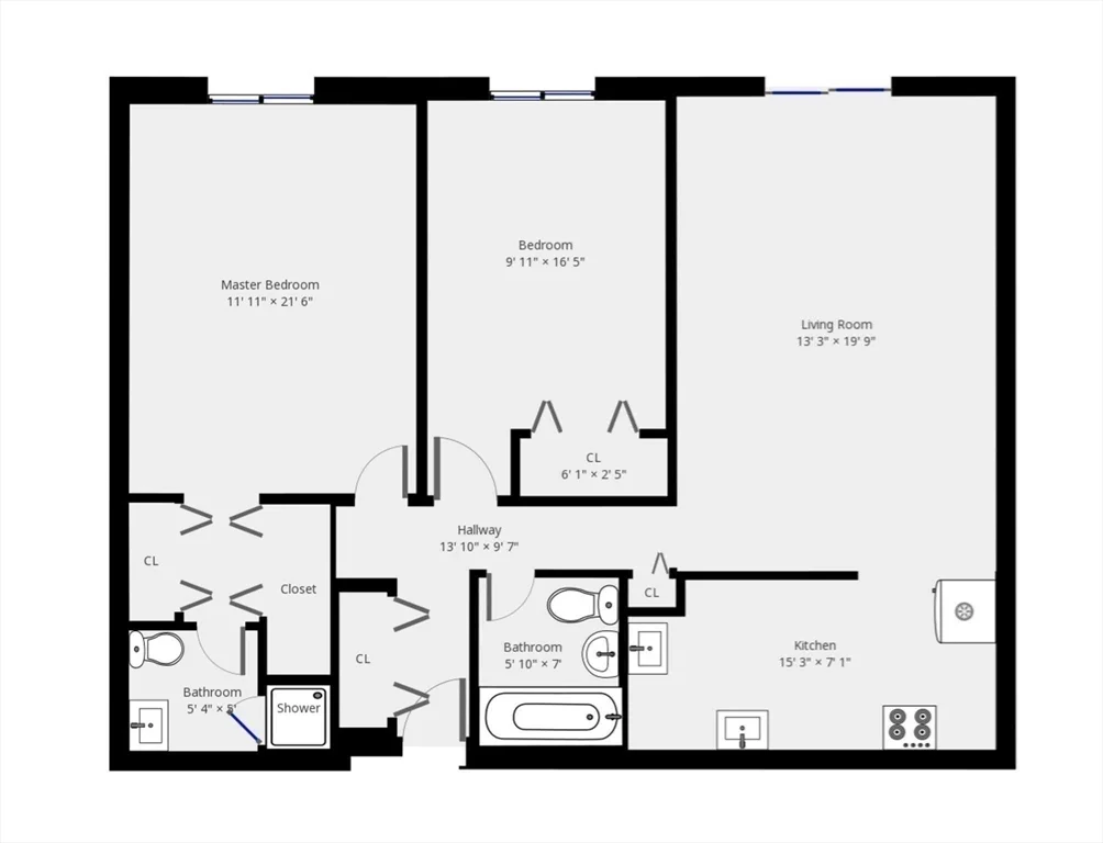 2 bed, 2 bath apartment for rent at 50 Green St Unit 109, Coolidge Corner — photo 17 of 17