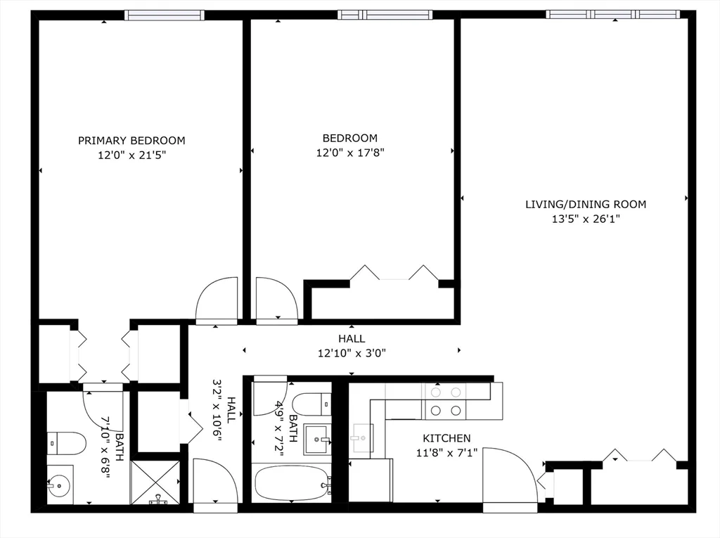 2 bed, 2 bath apartment for rent at 50 Green St Unit 202, Coolidge Corner — photo 10 of 10