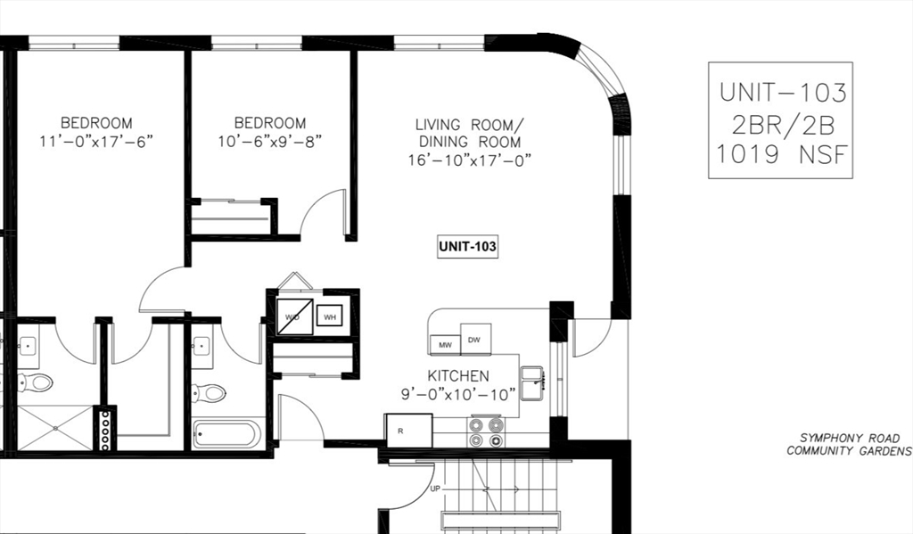 2 bed, 2 bath apartment for rent at 50 Symphony Unit 103, South End — photo 11 of 11
