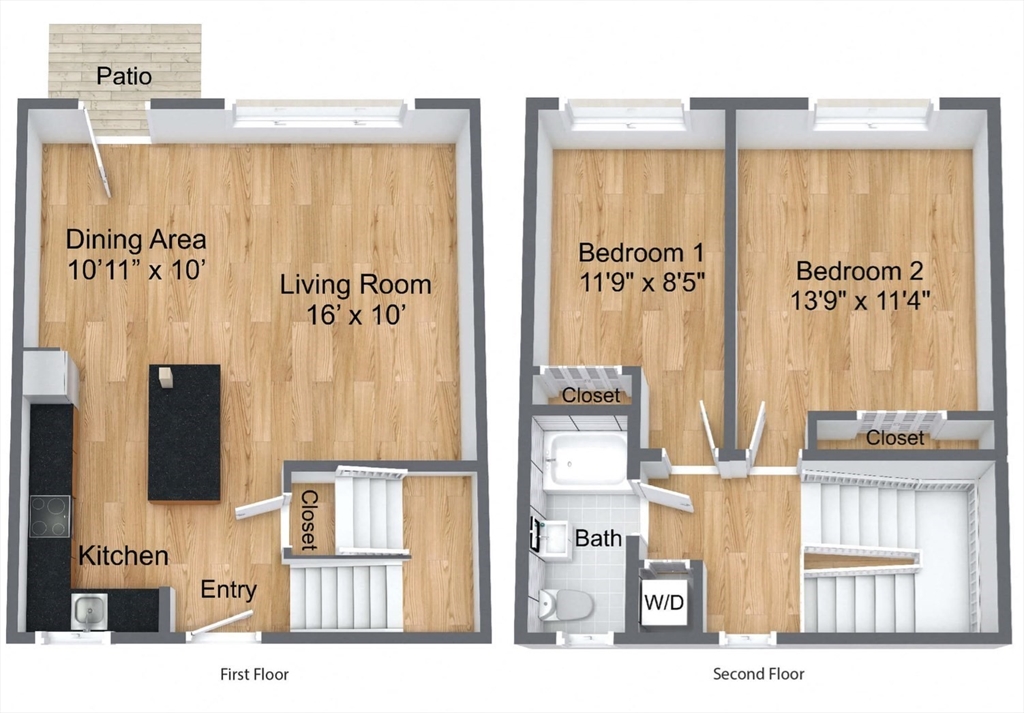 2 bed, 1 bath apartment for rent at 517 Vfw Pkwy Unit 517, Chestnut Hill — photo 3 of 3