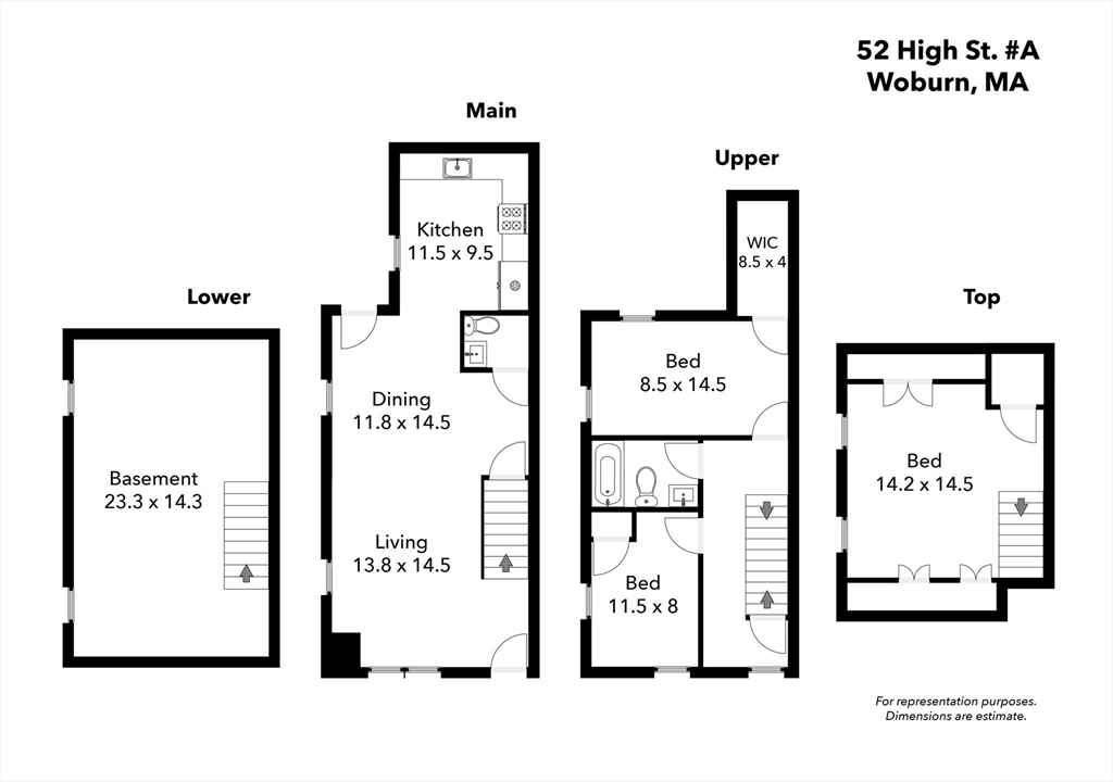 3 bed, 1 bath apartment for rent at 52 High St Unit 1, Woburn Highlands — photo 22 of 22