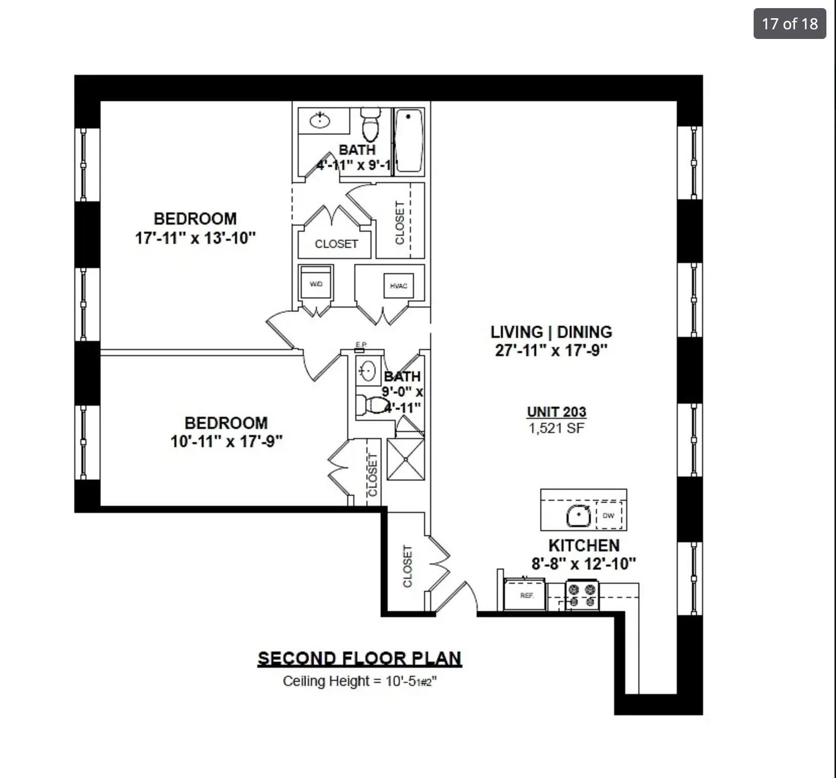 2 bed, 2 bath apartment for rent at 520 Harrison Ave Unit 2O3, South End — photo 11 of 16