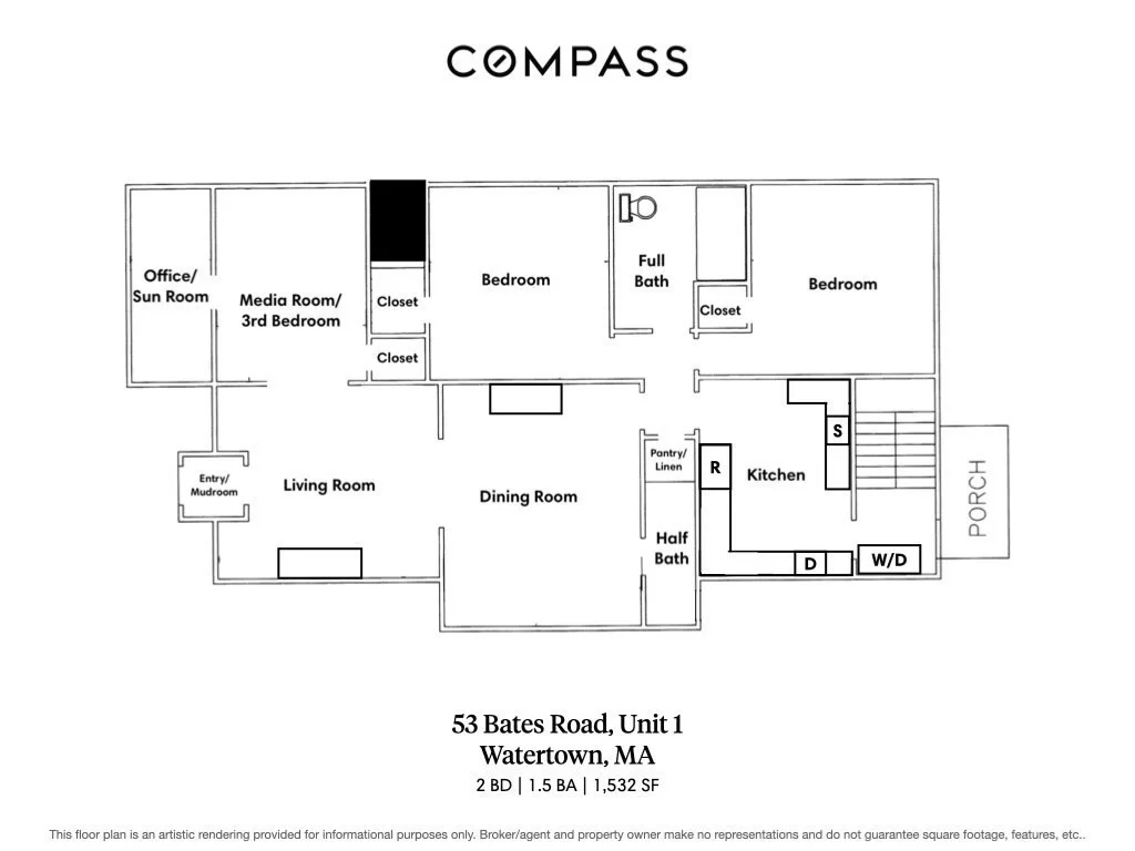 2 bed, 1 bath apartment for rent at 53 Bates Rd Unit 1, East Watertown — photo 30 of 30