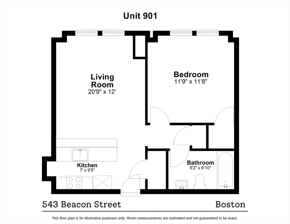 1 bed, 1 bath apartment for rent at 534 Beacon St Unit 901, Fenway — photo 13 of 17