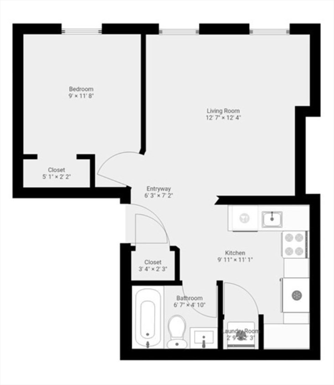 1 bed, 1 bath apartment for rent at 549 Columbus Ave Unit 2, South End — photo 11 of 11