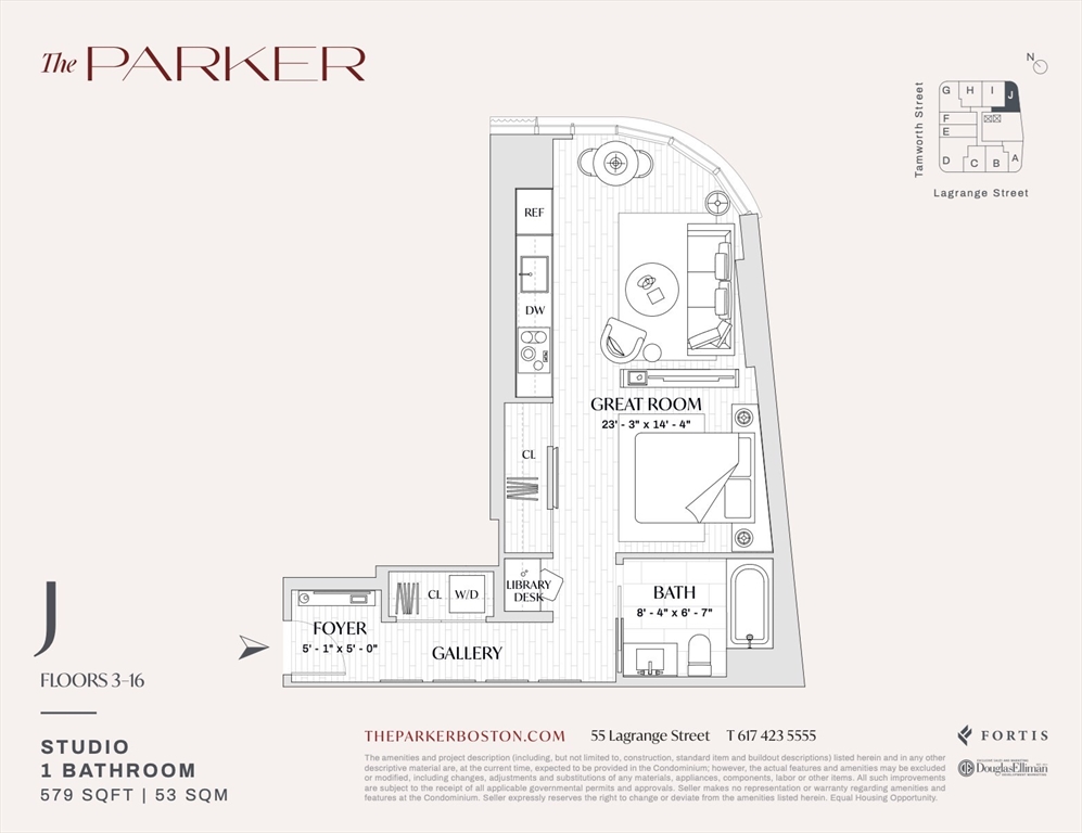 Studio bed, 1 bath apartment for rent at 55 Lagrange St Unit 1010, Midtown — photo 12 of 12