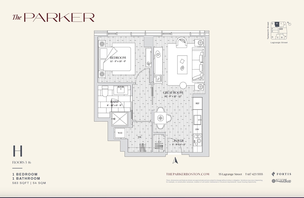 1 bed, 1 bath apartment for rent at 55 Lagrange Unit 1208, Back Bay — photo 1 of 5