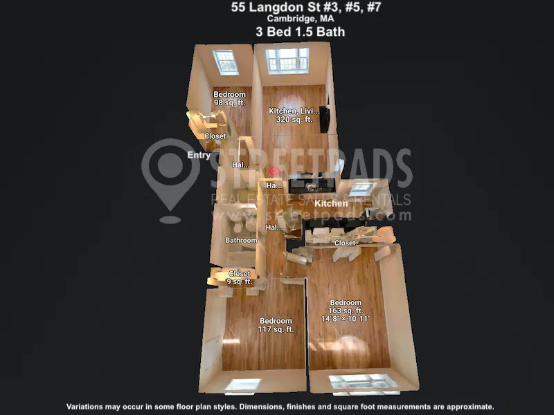 3 bed, 1.5 bath apartment for rent at 55 Langdon St Unit 3, Neighborhood Nine — photo 1 of 29