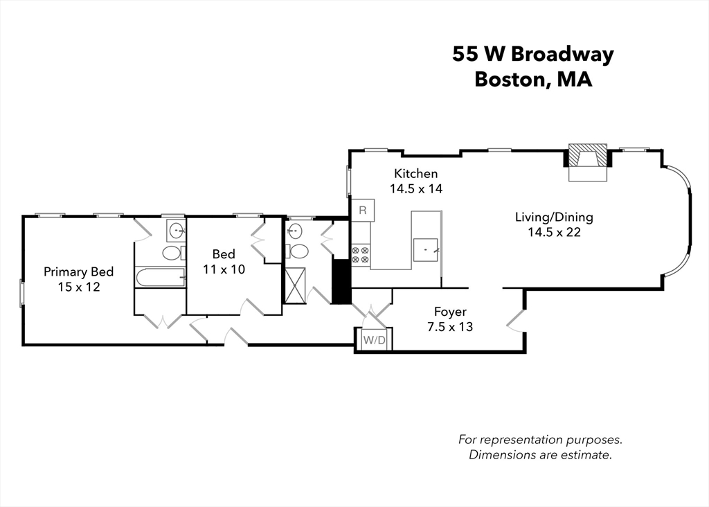 2 bed, 2 bath apartment for rent at 55 W Broadway Unit 3, South Boston — photo 18 of 18