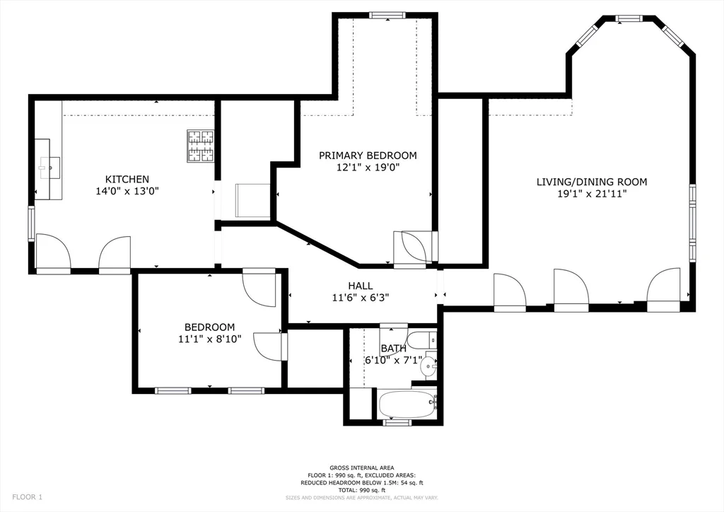 2 bed, 1 bath apartment for rent at 553 Main St Unit 3, Medford — photo 19 of 19