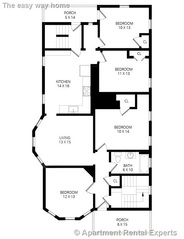 4 bed, 1 bath apartment for rent at 56-58 Oxford St Unit 3, Spring Hill — photo 11 of 12