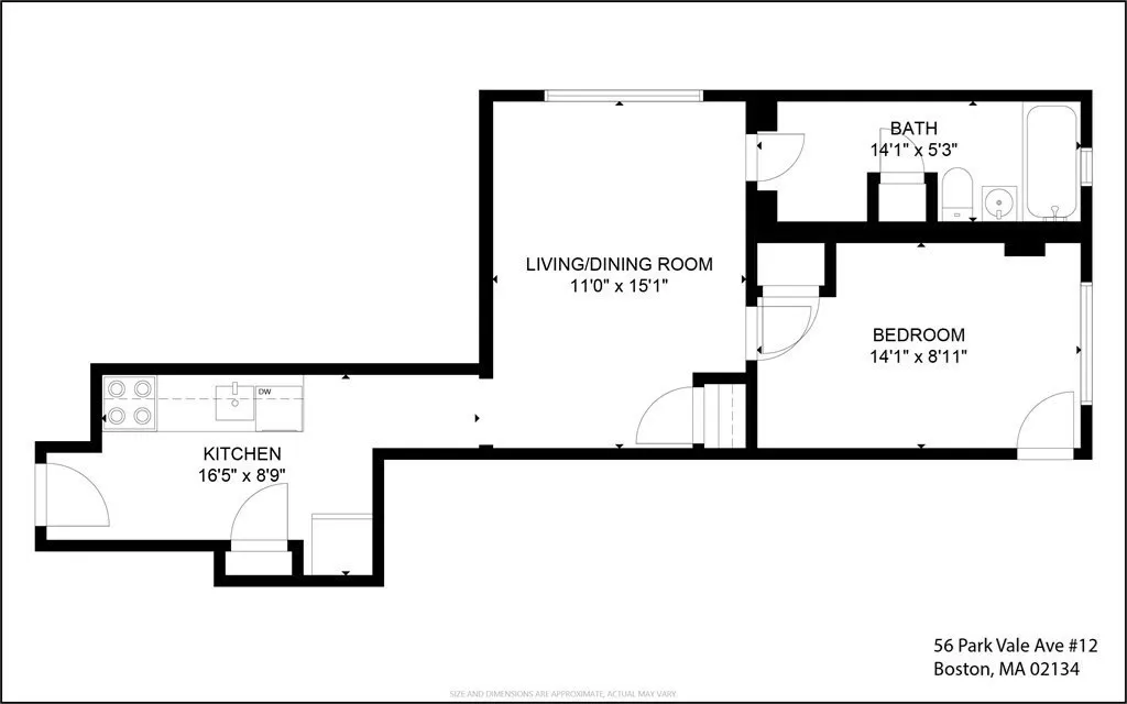1 bed, 1 bath apartment for rent at 56 Park Vale Ave Unit 12, Allston — photo 10 of 10