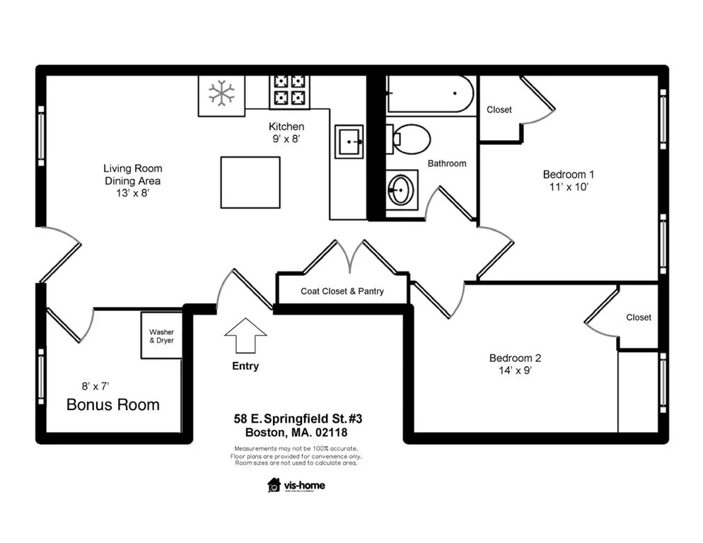 2 bed, 1 bath apartment for rent at 58 E Springfield St Unit 3, South End — photo 15 of 15