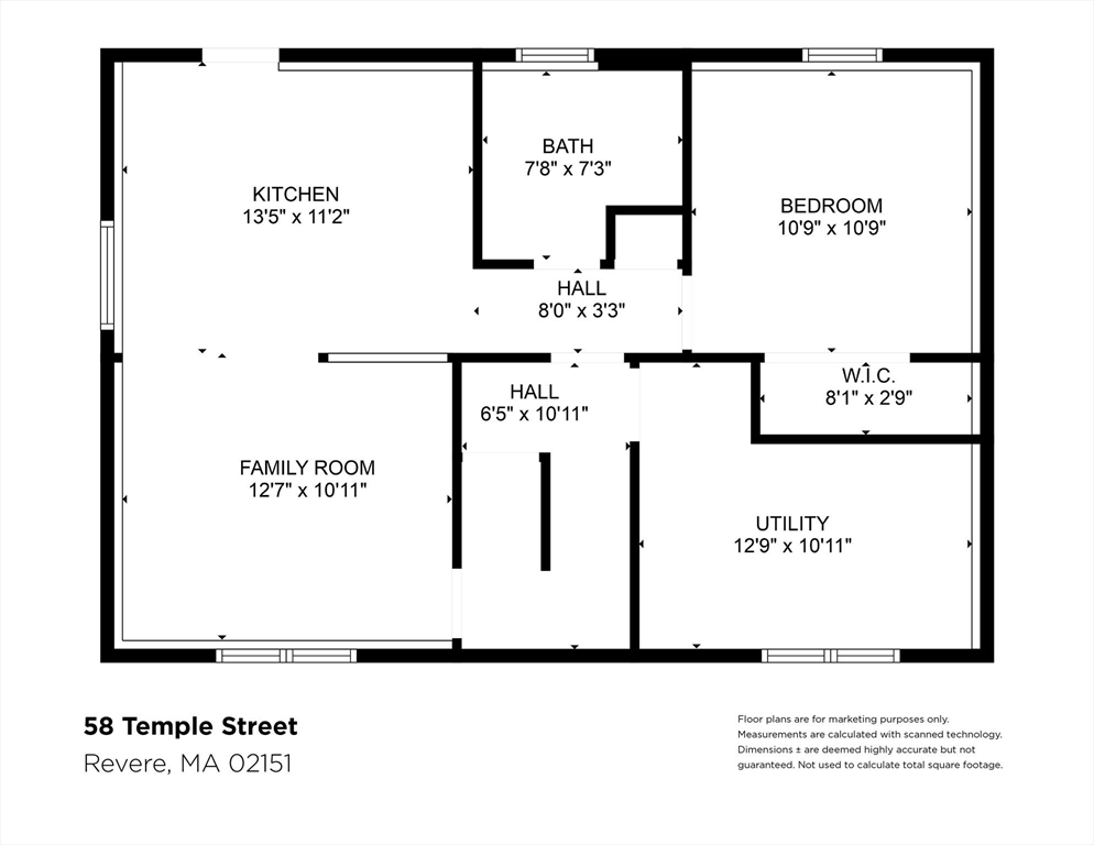 1 bed, 1 bath apartment for rent at 58 Temple Unit 1, Revere — photo 9 of 10