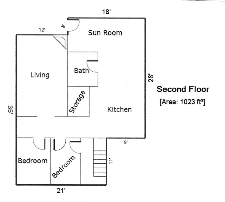 2 bed, 1 bath apartment for rent at 586 Franklin St Unit 2, Worcester — photo 8 of 9