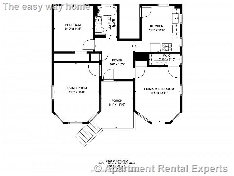 2 bed, 1 bath apartment for rent at 6 Hinckley St Unit 1, Magoun Square — photo 7 of 8
