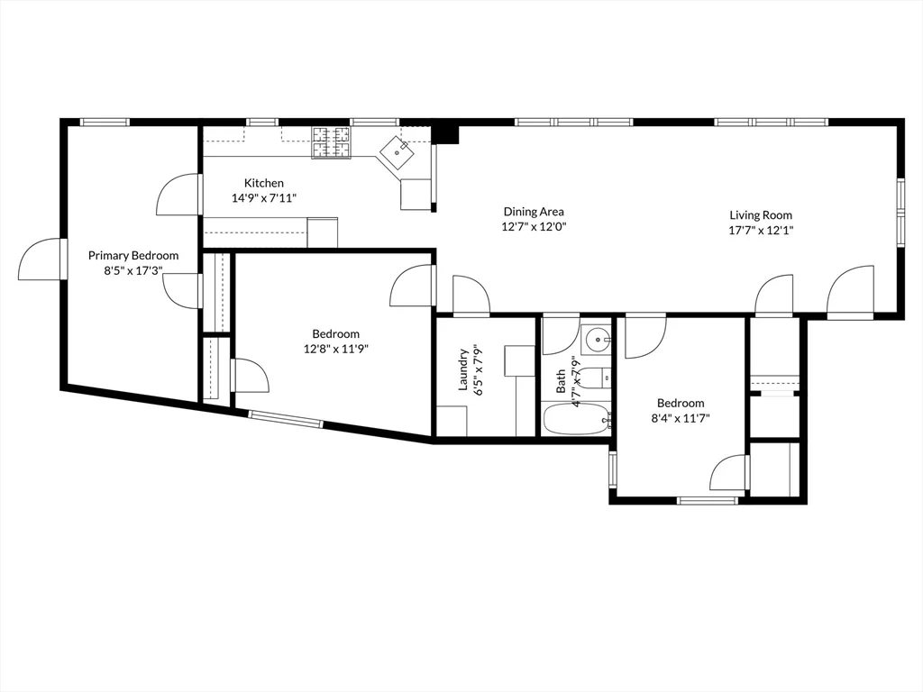 2 bed, 1 bath apartment for rent at 60 Tudor Unit 1, Lynn — photo 19 of 19