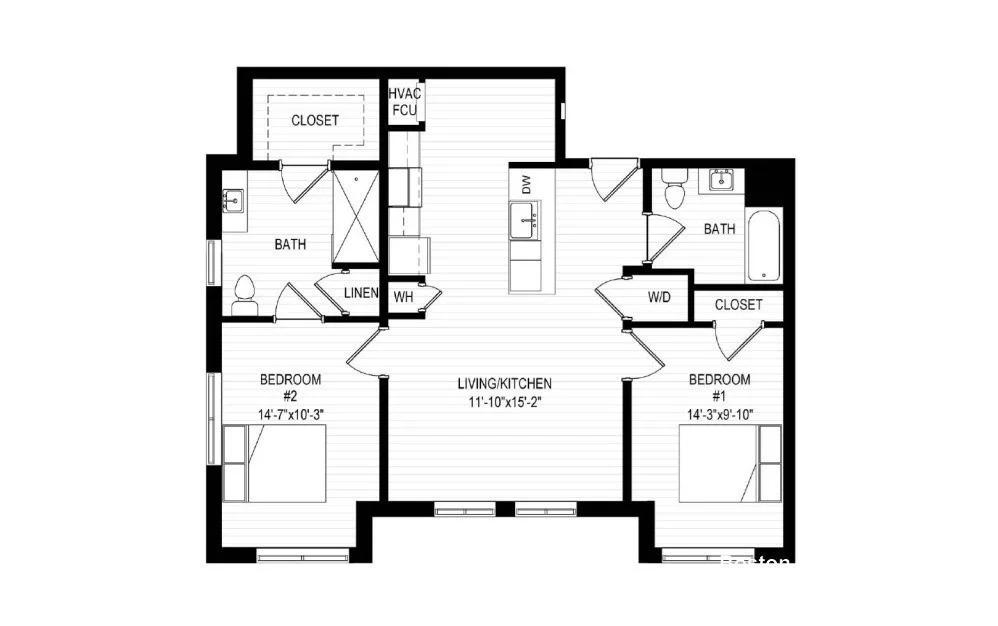 2 bed, 2 bath apartment for rent at 600 Broadway Unit 212, Everett — photo 13 of 30