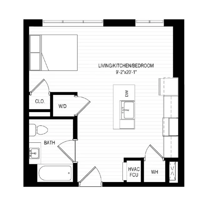 Studio bed, 1 bath apartment for rent at 600 Broadway Unit 309, Everett — photo 4 of 21