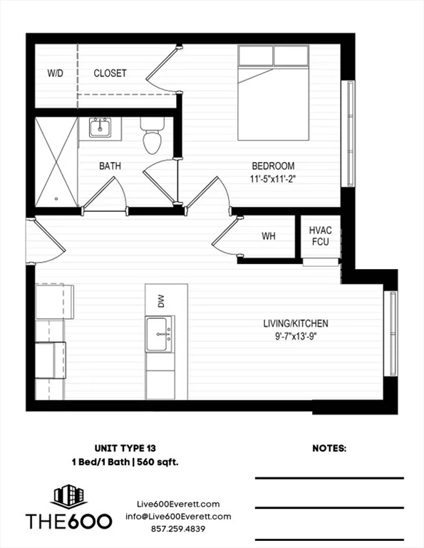 1 bed, 1 bath apartment for rent at 600 Broadway Unit 513, Everett — photo 14 of 31