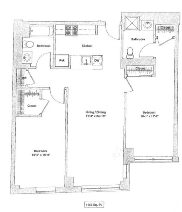 2 bed, 2 bath apartment for rent at 601 Albany St Unit 304, South End