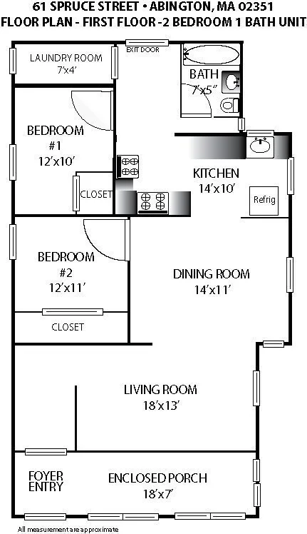 2 bed, 1 bath apartment for rent at 61 Spruce St Unit 1, North Abington — photo 25 of 25