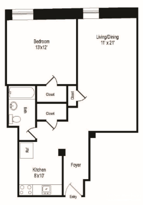 1 bed, 1 bath apartment for rent at 62 Boylston St Unit 820, Midtown — photo 1 of 5