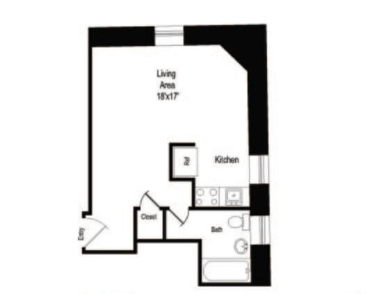 Studio bed, 1 bath apartment for rent at 62 Boylston St Unit M02, Midtown — photo 2 of 6