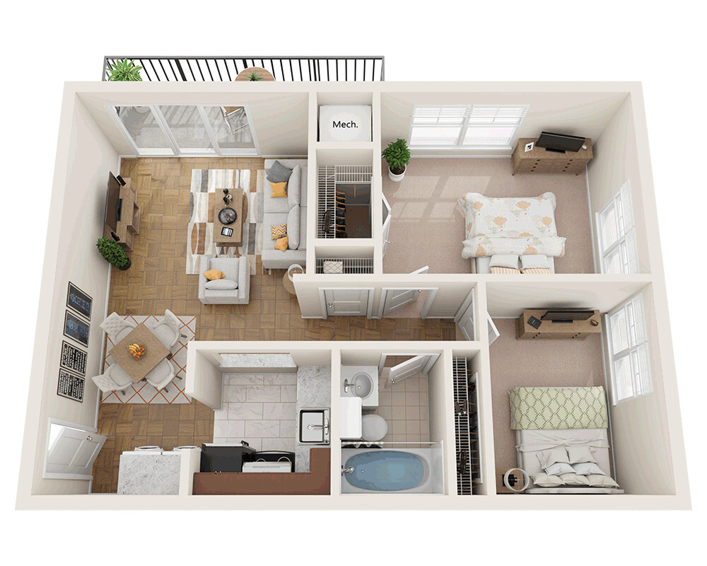 2 bed, 1 bath apartment for rent at 624 Walpole St Unit 6-101, Norwood — photo 6 of 37