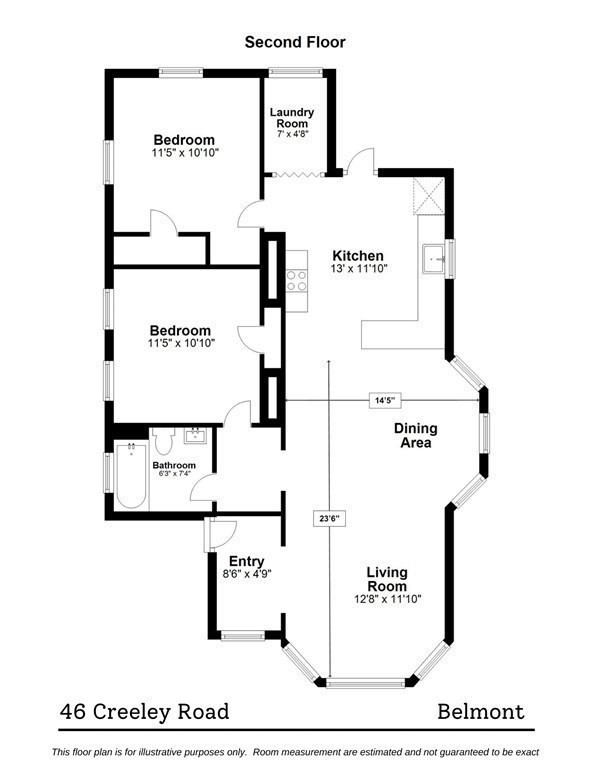2 bed, 1 bath apartment for rent at 64 Creeley Rd Unit 2, Belmont — photo 17 of 17