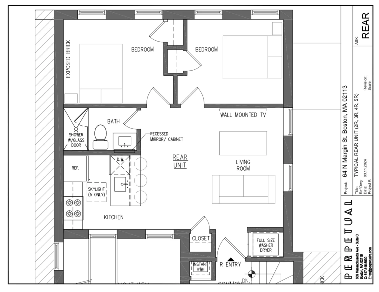 2 bed, 1 bath apartment for rent at 64 North Margin St Unit 2R, North End — photo 19 of 21