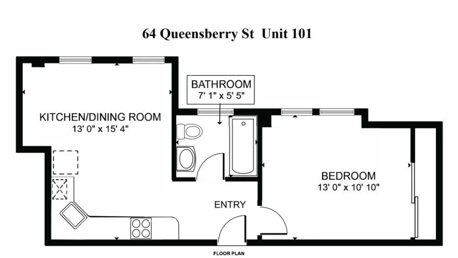 1 bed, 1 bath apartment for rent at 64 Queensberry St Unit 101, Fenway — photo 10 of 10