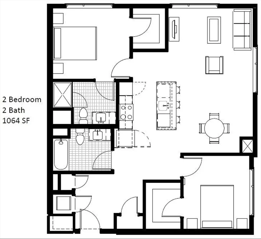2 bed, 2 bath apartment for rent at 640 Boston Ave Unit 2-10, Tufts University — photo 3 of 27