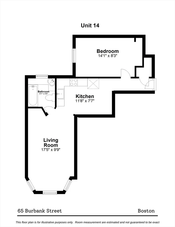 1 bed, 1 bath apartment for rent at 65 Burbank St Unit 14, Fenway — photo 12 of 12