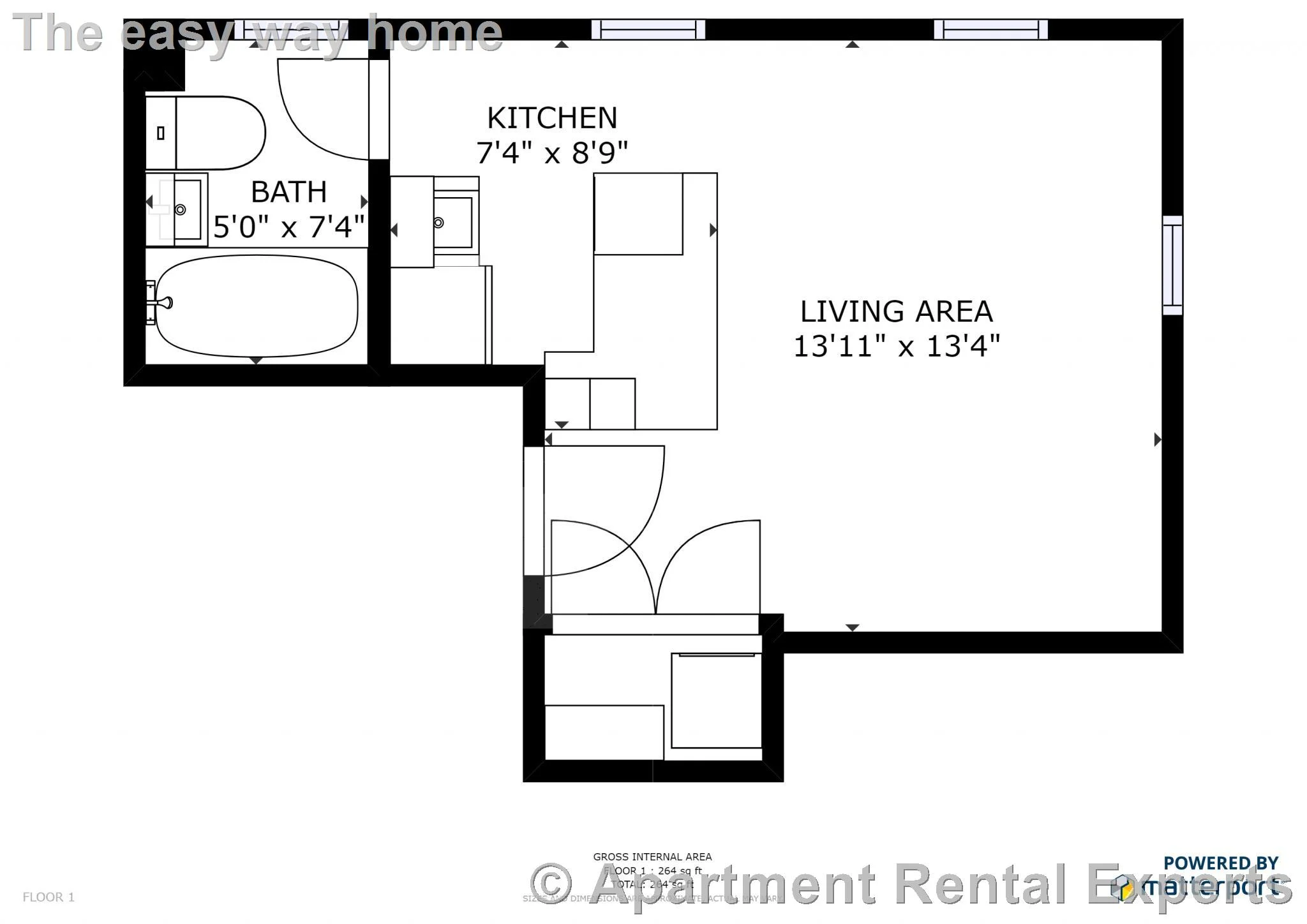 Studio bed, 1 bath apartment for rent at 65 Walden St Unit 3, Porter Square — photo 10 of 10