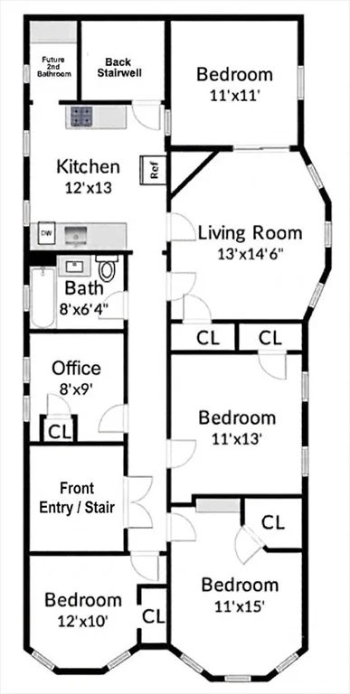 4 bed, 2 bath apartment for rent at 65 Wyman Unit 2, Jamaica Plain — photo 11 of 13
