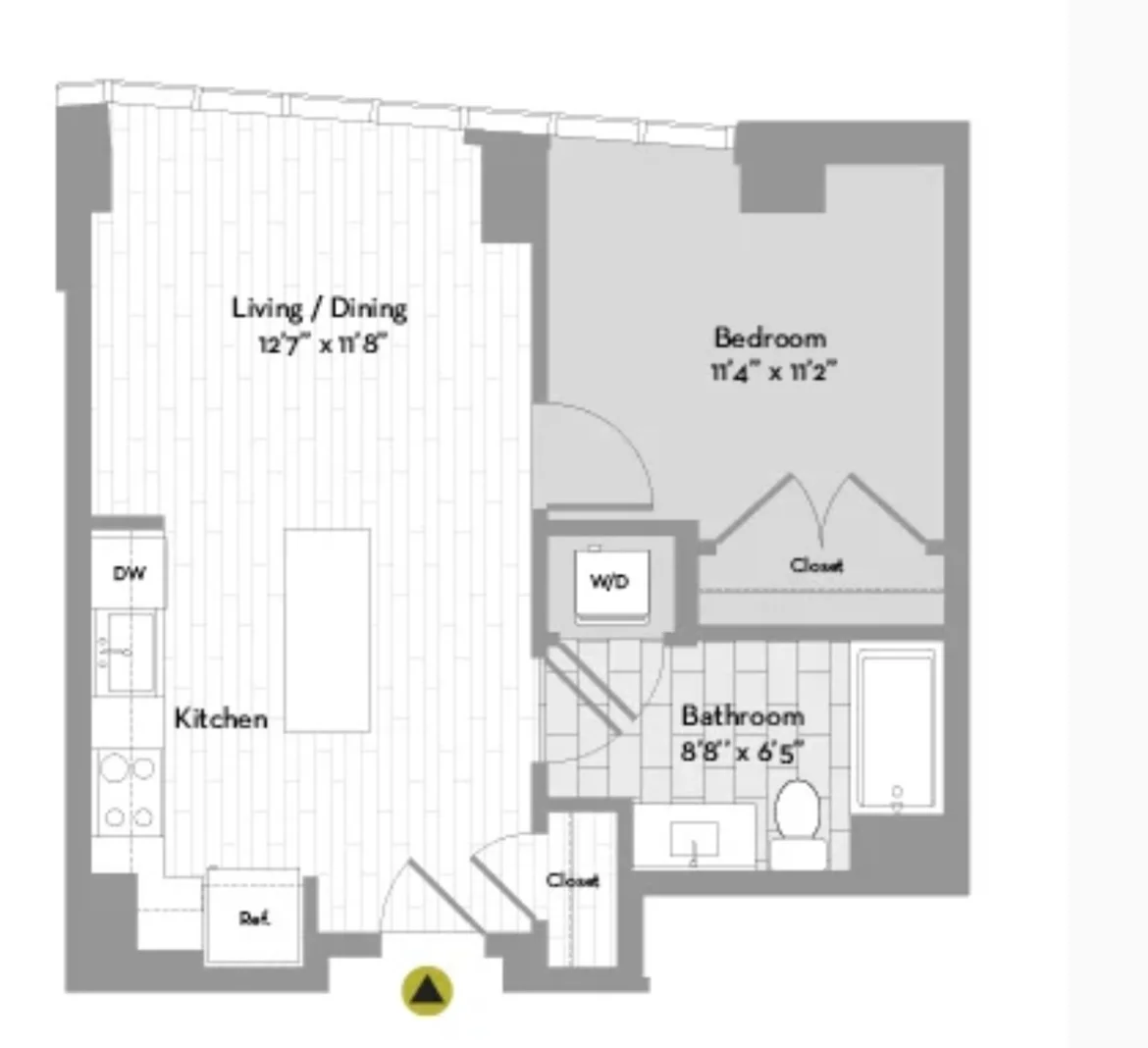 1 bed, 1 bath apartment for rent at 665 Washington St Unit 0808, Boston Downtown — photo 8 of 8