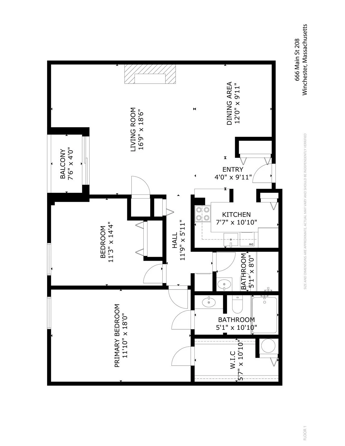 2 bed, 2 bath apartment for rent at 666 Main St Unit 208, Winchester — photo 15 of 16
