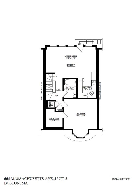 1 bed, 1 bath apartment for rent at 666 Massachusetts Ave Unit 5, South End — photo 12 of 12