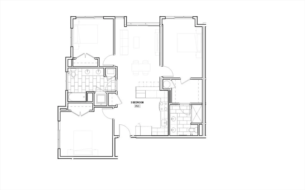 3 bed, 2 bath apartment for rent at 68 Los Angeles St Unit PH1, Nonantum — photo 12 of 12