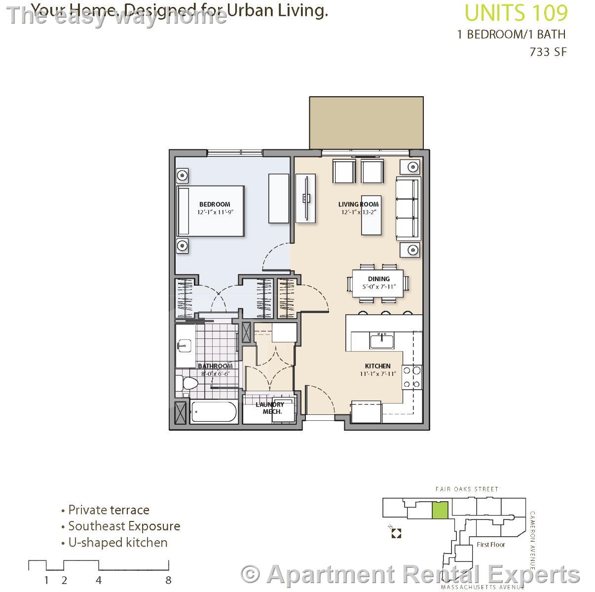 1 bed, 1 bath apartment for rent at 7 Cameron Ave Unit 109H, Davis Square — photo 4 of 6