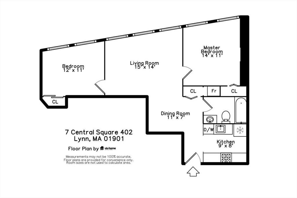2 bed, 1 bath apartment for rent at 7 Central Sq Unit 402, Lynn — photo 10 of 10