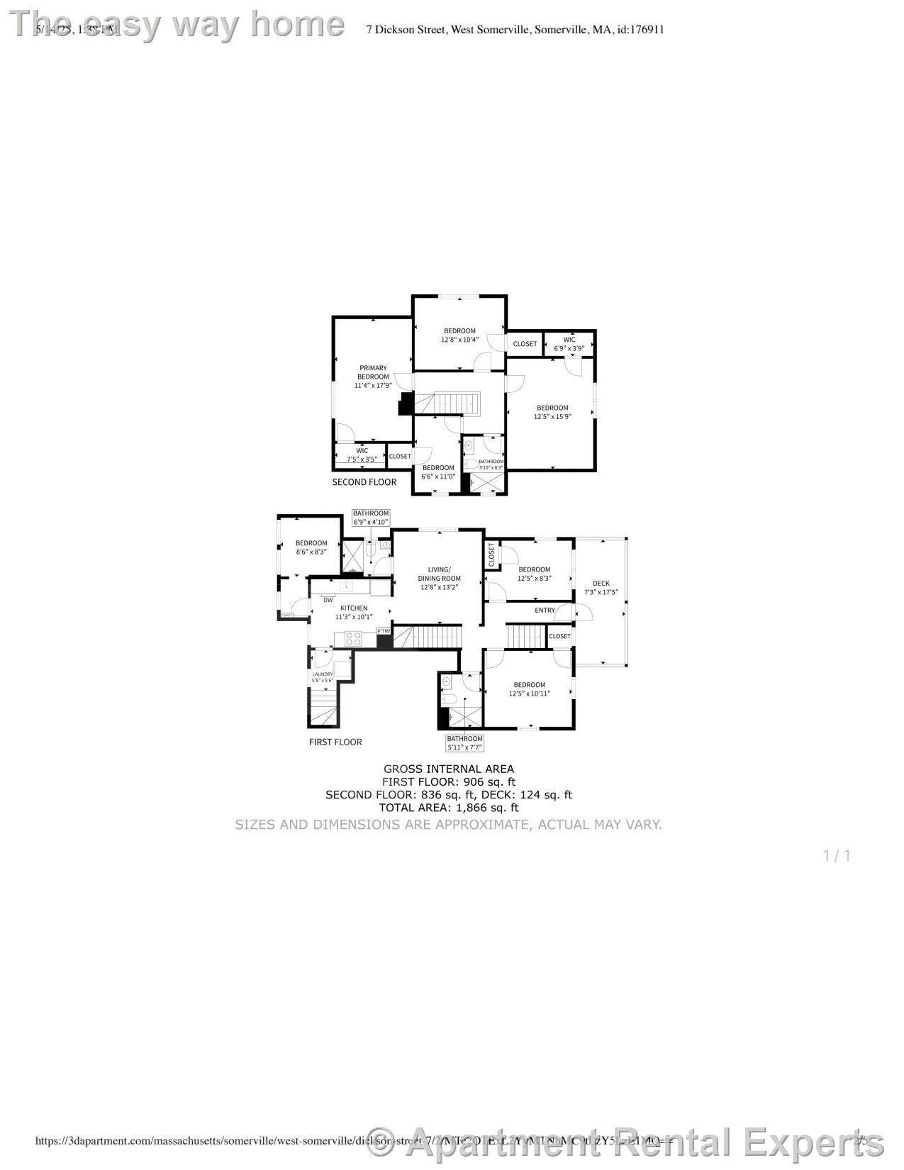 7 bed, 3 bath apartment for rent at 7 Dickson St Unit 2, Teele Square — photo 14 of 17
