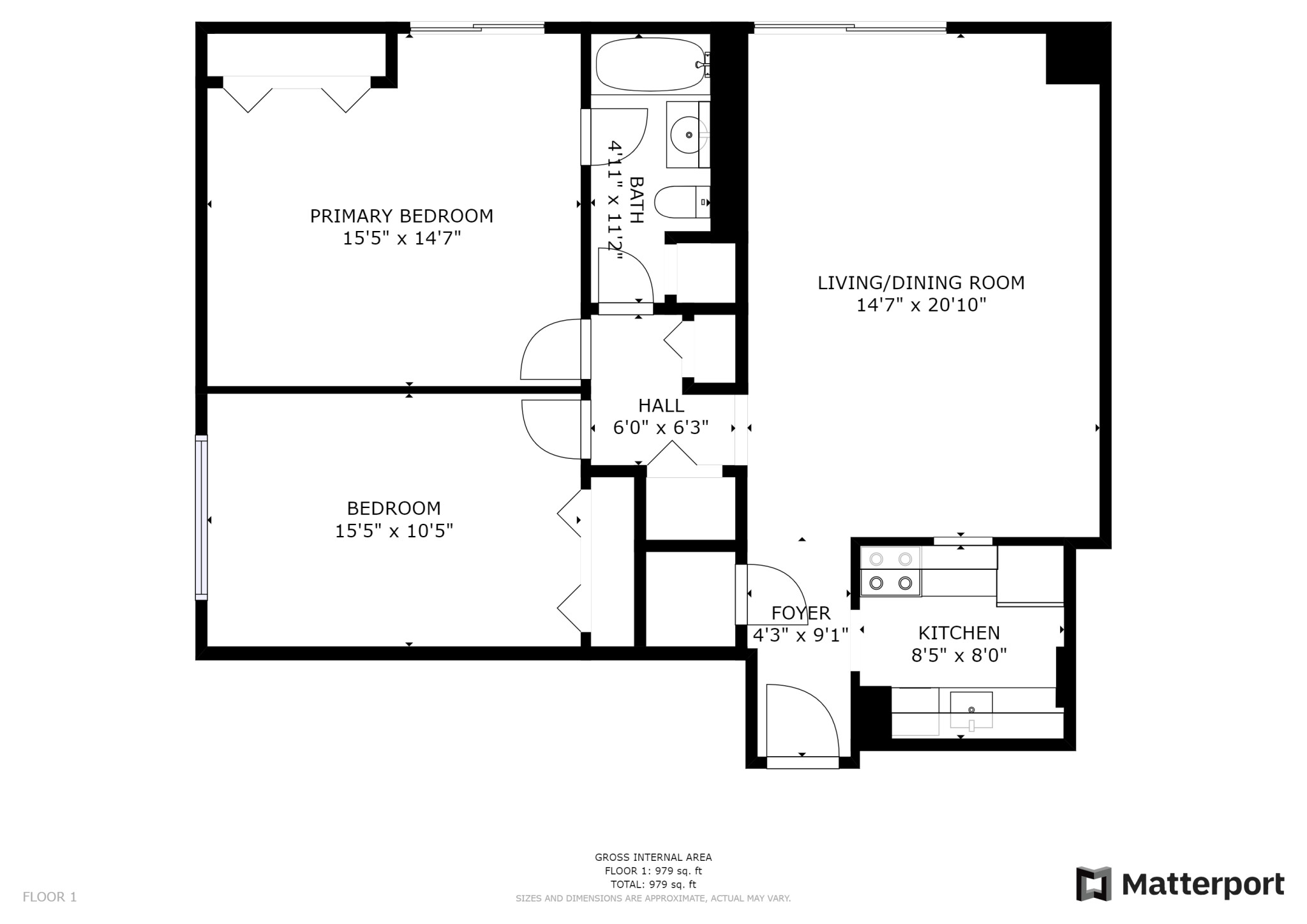2 bed, 1 bath apartment for rent at 70 Centre St Unit 2D, Coolidge Corner — photo 7 of 8