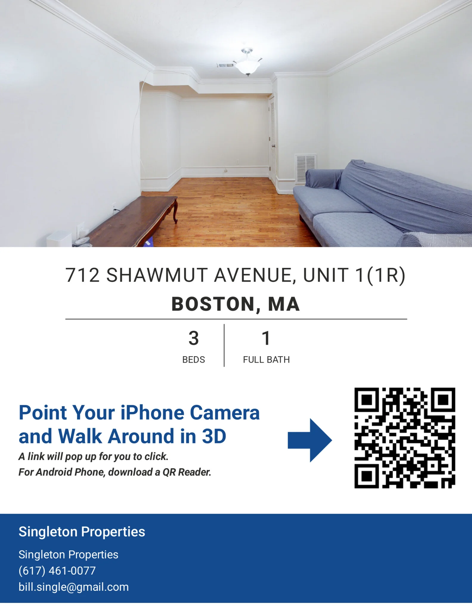 3 bed, 1 bath apartment for rent at 712 Shawmut Ave Unit 1 (1R), Roxbury — photo 14 of 15