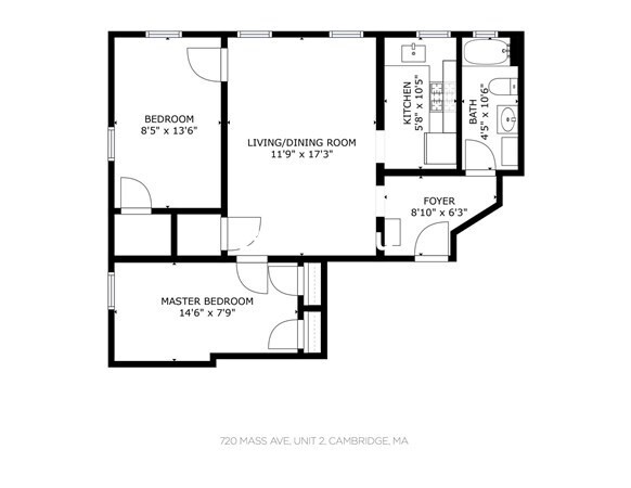 2 bed, 1 bath apartment for rent at 720 Massachusetts Ave Unit 2B, Riverside — photo 7 of 9