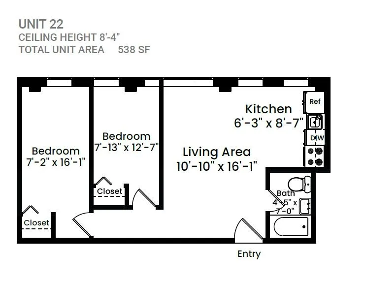 2 bed, 1 bath apartment for rent at 740 East 7th St Unit 22, South Boston — photo 17 of 30