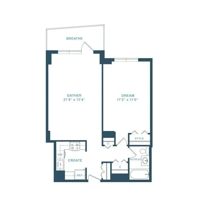 1 bed, 1 bath apartment for rent at 75 Saint Alphonsus St Unit 704, Mission Hill — photo 3 of 6